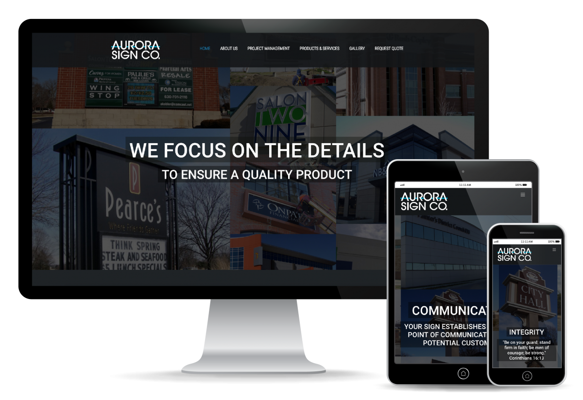 Aurora Sign Website Design